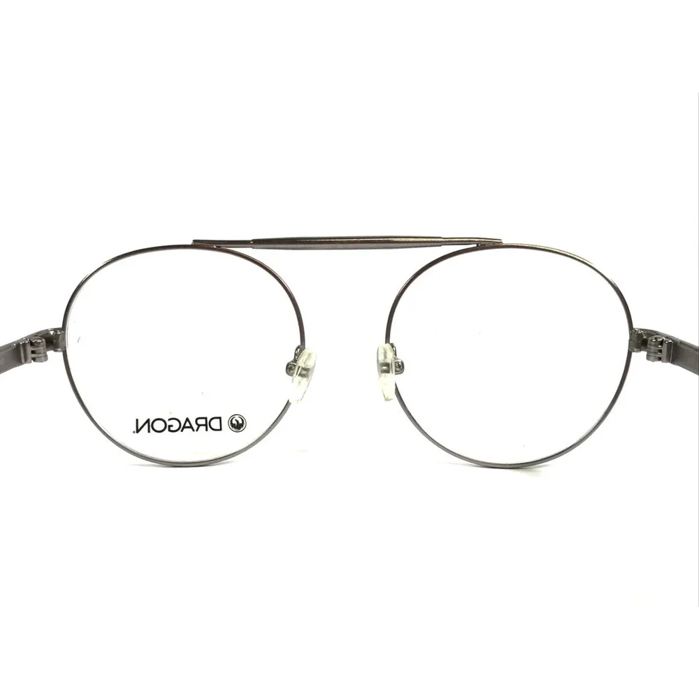 Dragon Eyeglasses Frames SHAY DR191 070 Gunmetal Gray Shiny Round 51-19-140